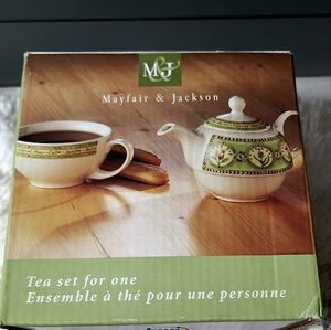 Vintage Mayfair & Jackson Stoneware Tea Set for One 12 oz